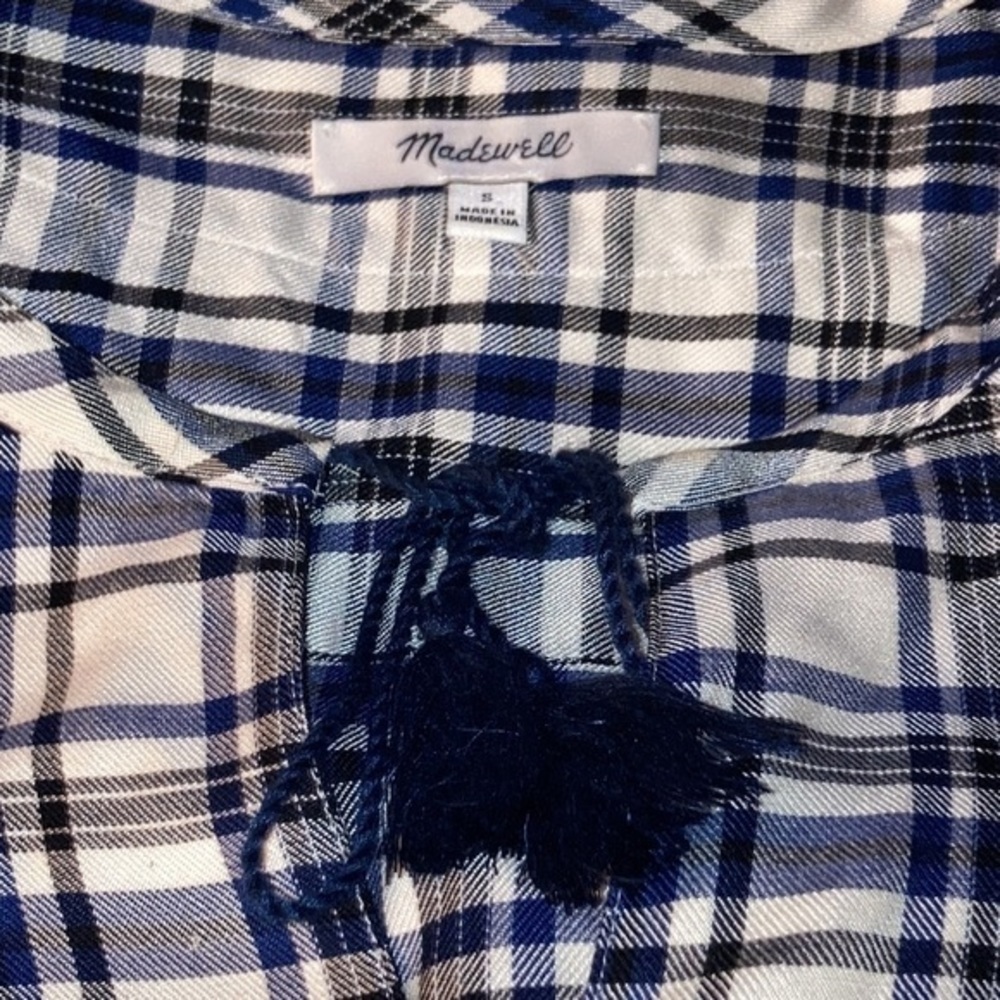 Madewell Plaid Artiste Tunic Shift Dress Size Small NWOT - Picture 3 of 11
